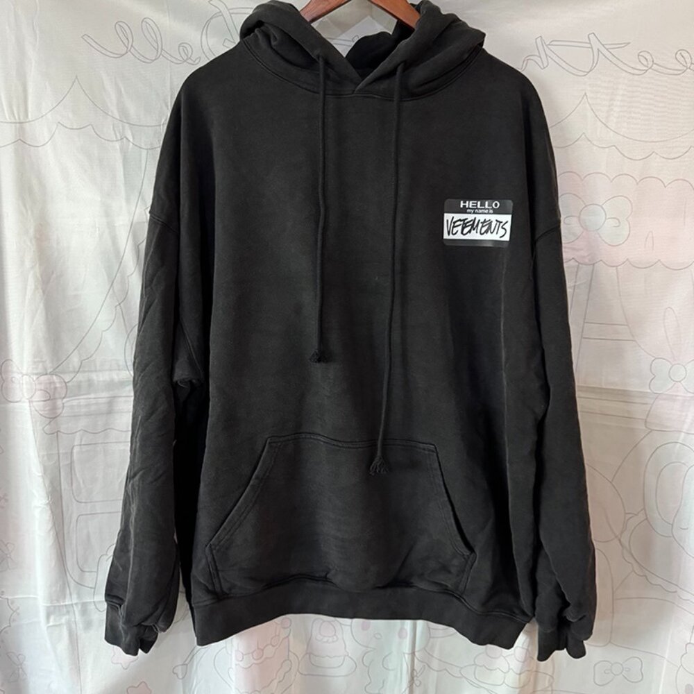 Vetements Black Hooded Sweatshirt